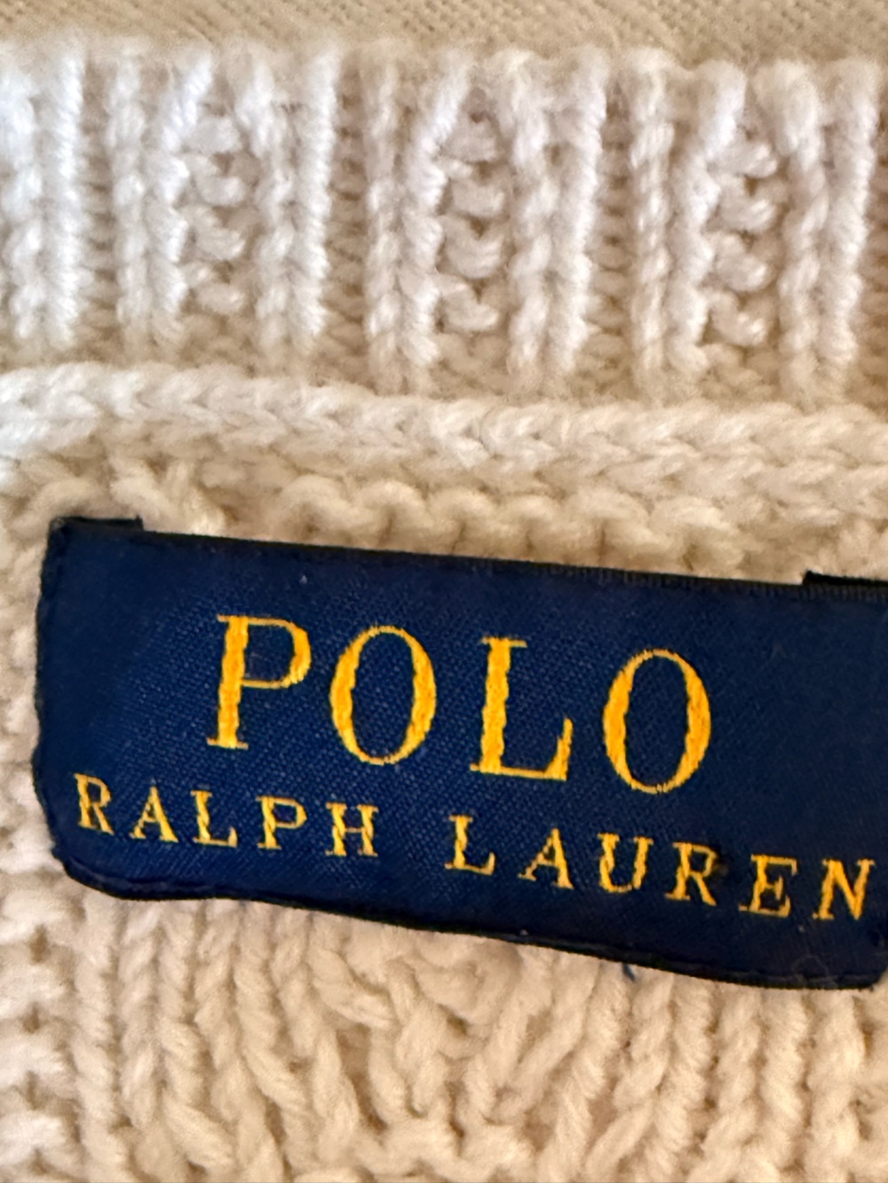 Polo Ralph Lauren Y2K Multicolor Striped Cable-Knit Pullover Sweater Small - Picture 9 of 14